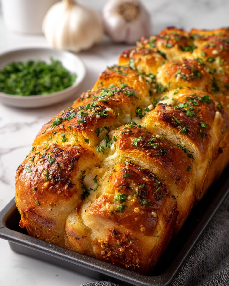 Pull Apart Garlic Bread Recipe - Recipe Image