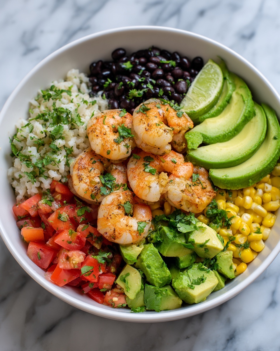 Shrimp Bowl with Cilantro Lime Rice Recipe - Recipe Image