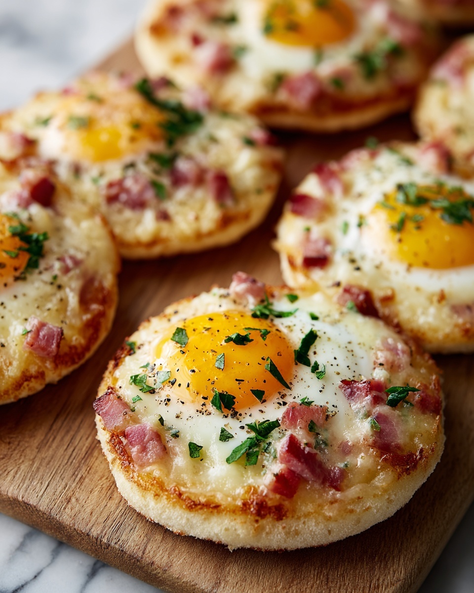English Muffin Breakfast Pizzas Recipe - Recipe Image