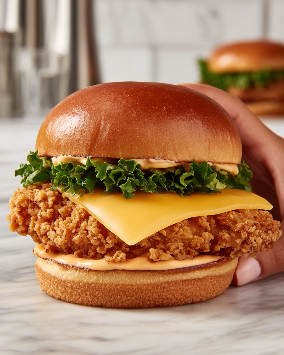 Spicy Crispy Chicken Burger Recipe - Recipe Image