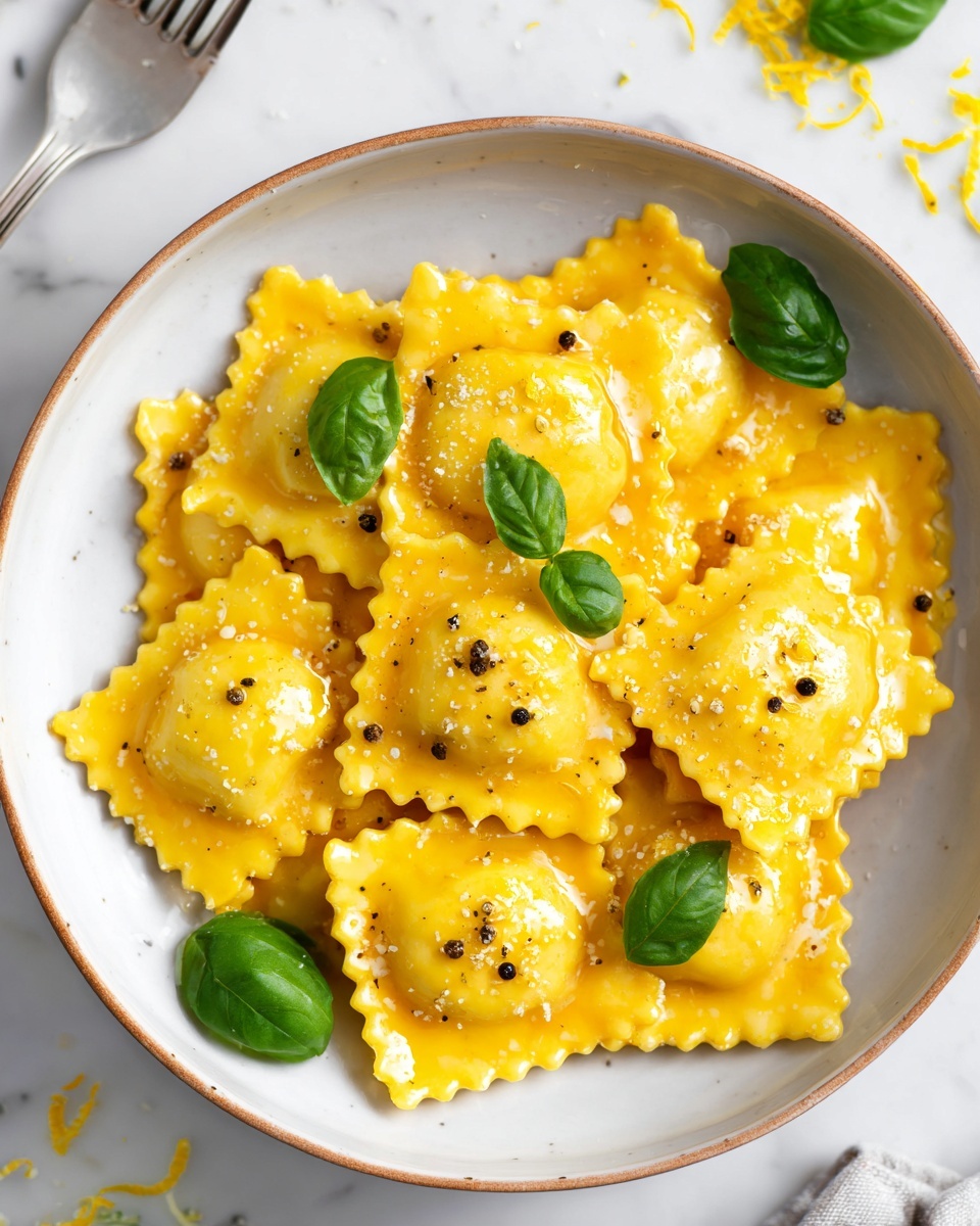 Vegan Lemon Ricotta Ravioli Recipe - Recipe Image