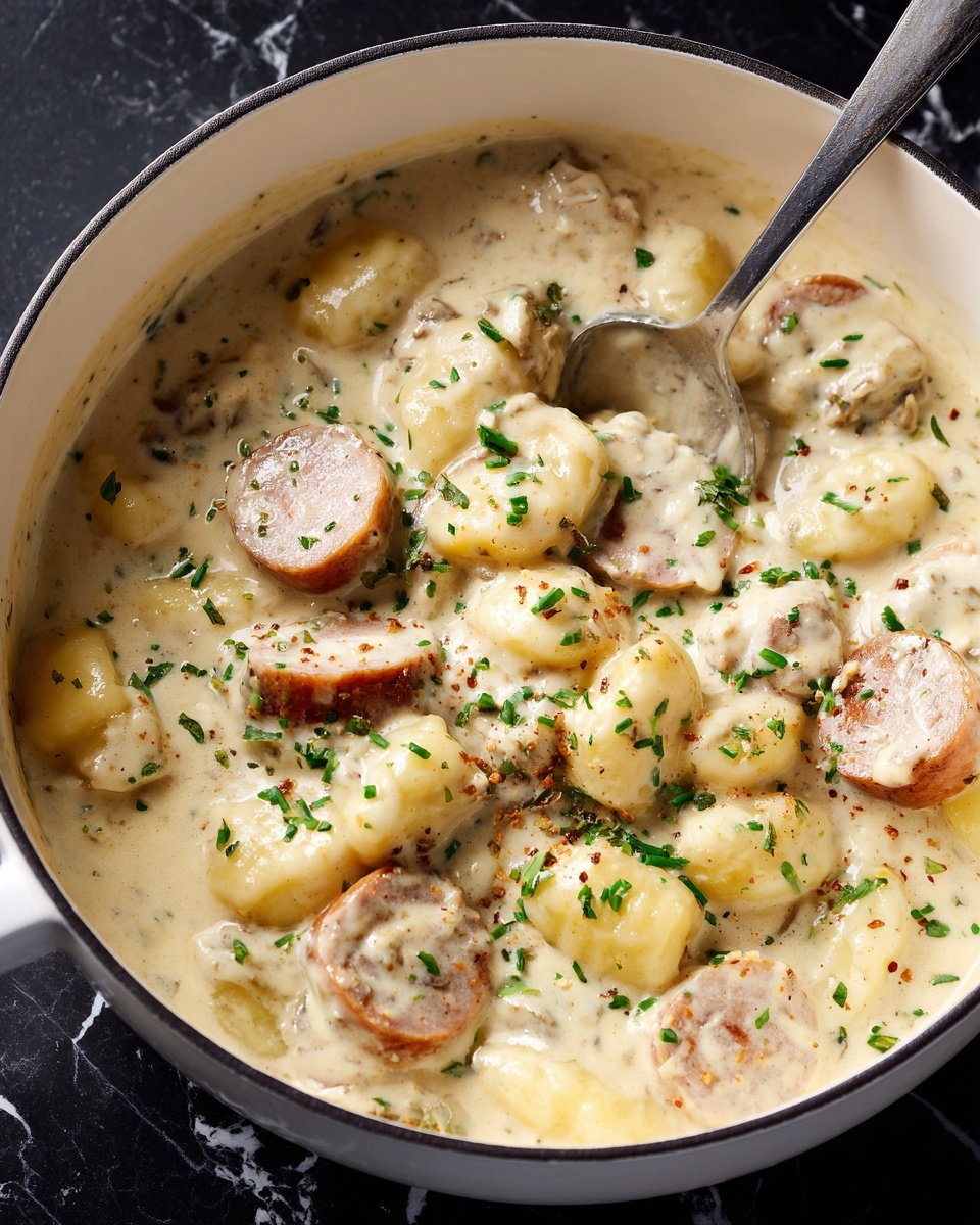 Creamy One-Pot Sausage Gnocchi Recipe - Recipe Image