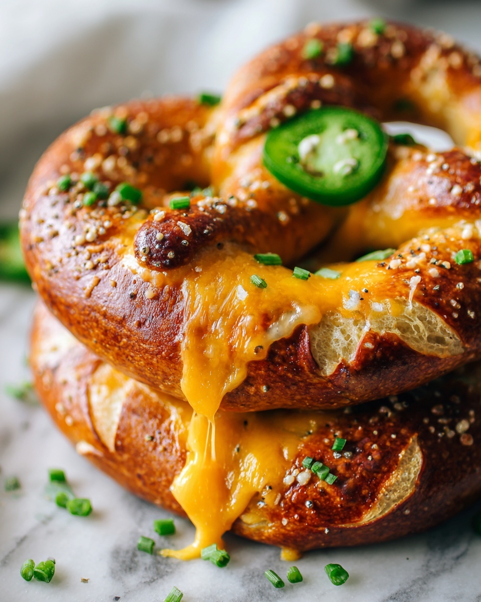 Jalapeño Cheese Stuffed Pretzels Recipe - Recipe Image