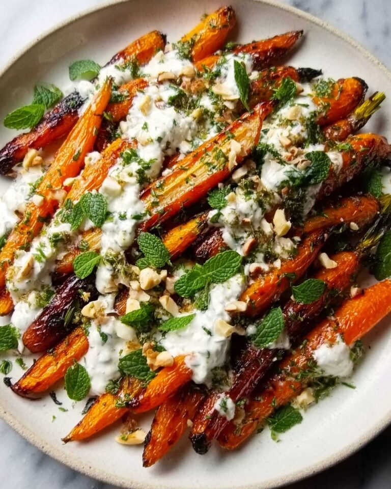 Roasted Carrots with Mint & Tahini Sauce Recipe