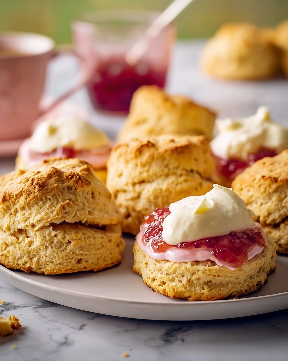 Rhubarb & Custard Scones Recipe - Recipe Image