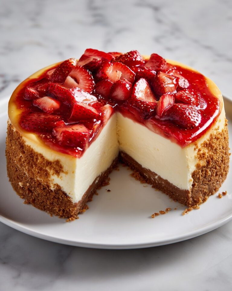 Next Level Baked Strawberry Cheesecake Recipe