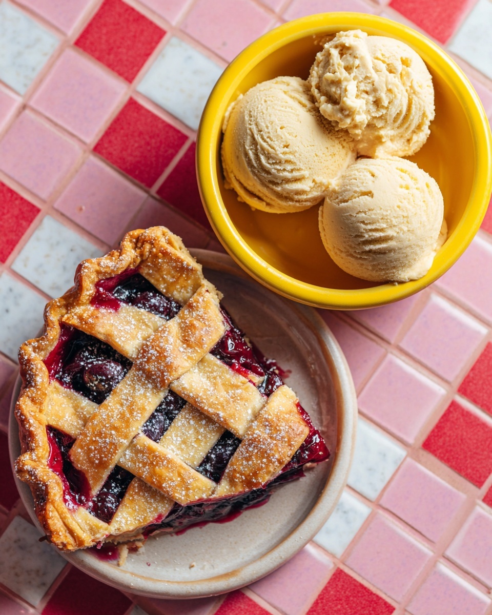 Cherry & Soured Cream Slab Pie Recipe - Recipe Image