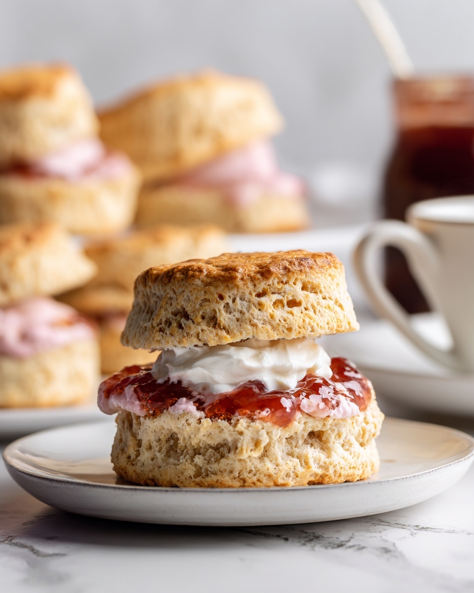 Rhubarb & Custard Scones Recipe - Recipe Image