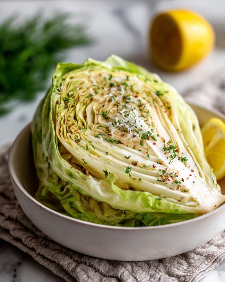 Slow Cooker Garlic Parmesan Cabbage with Lemon Butter Recipe