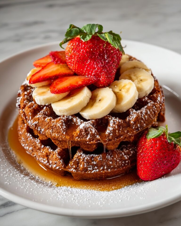 Caramelized Coconut Banana Bread Waffle French Toast Recipe