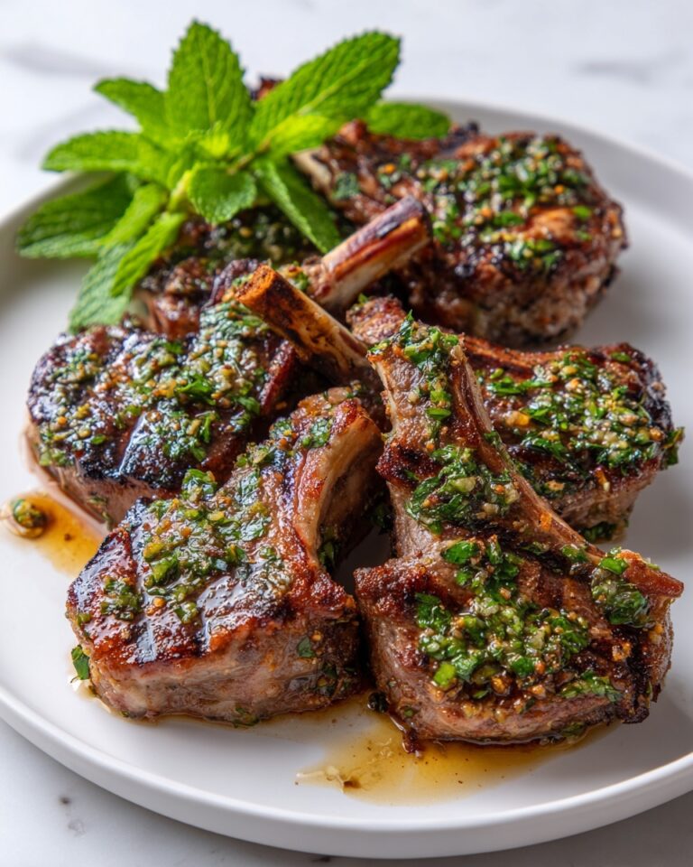 Lamb Chops with Garlic Mint Sauce Recipe