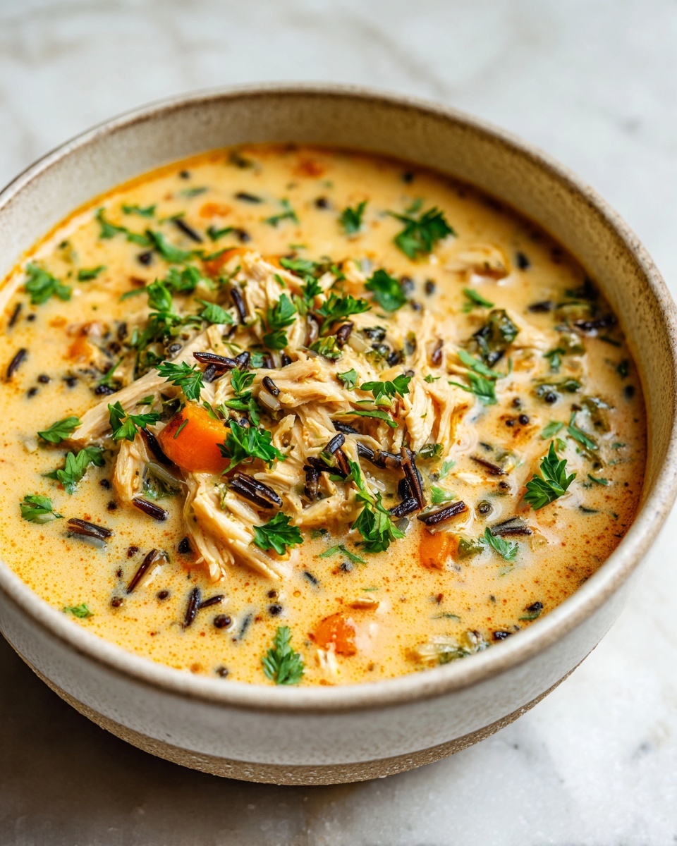 Healthy Chicken Wild Rice Soup Recipe - Recipe Image