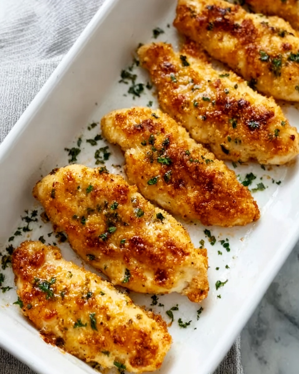 Crispy Parmesan Ranch Chicken Tenders Recipe - Recipe Image