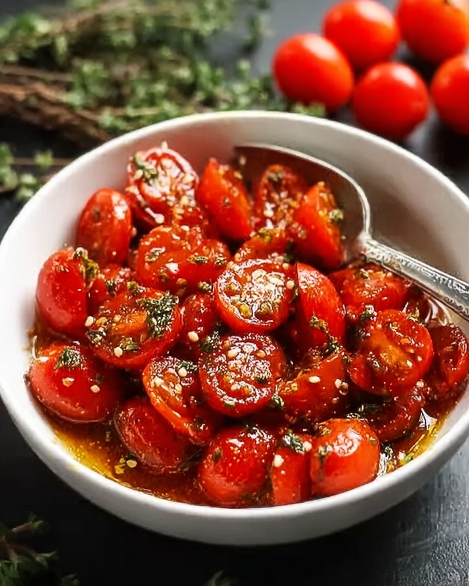 Garlic Roasted Cherry Tomatoes Recipe - Recipe Image