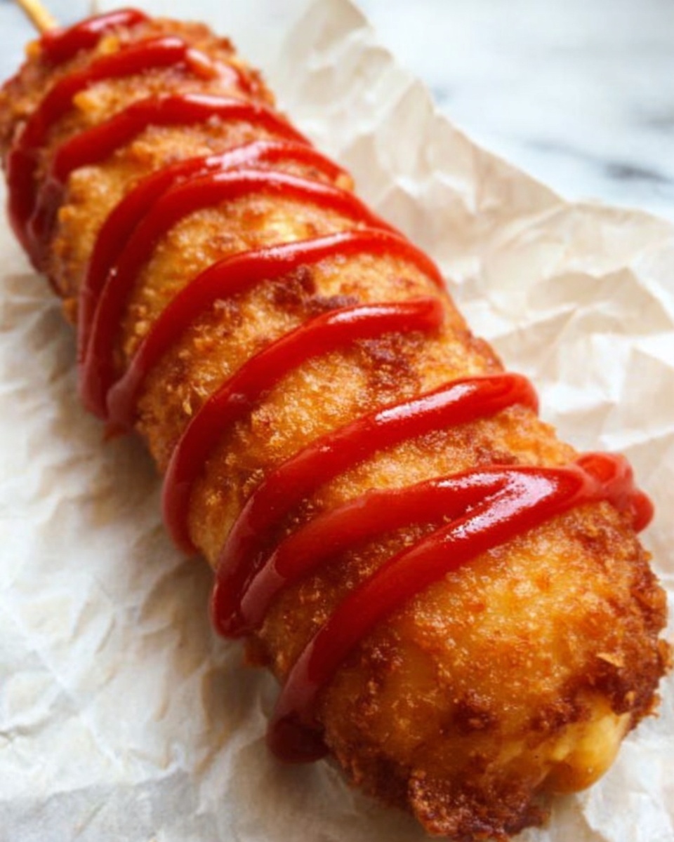 Korean Corndogs with Korean Gochujang Ketchup Recipe - Recipe Image