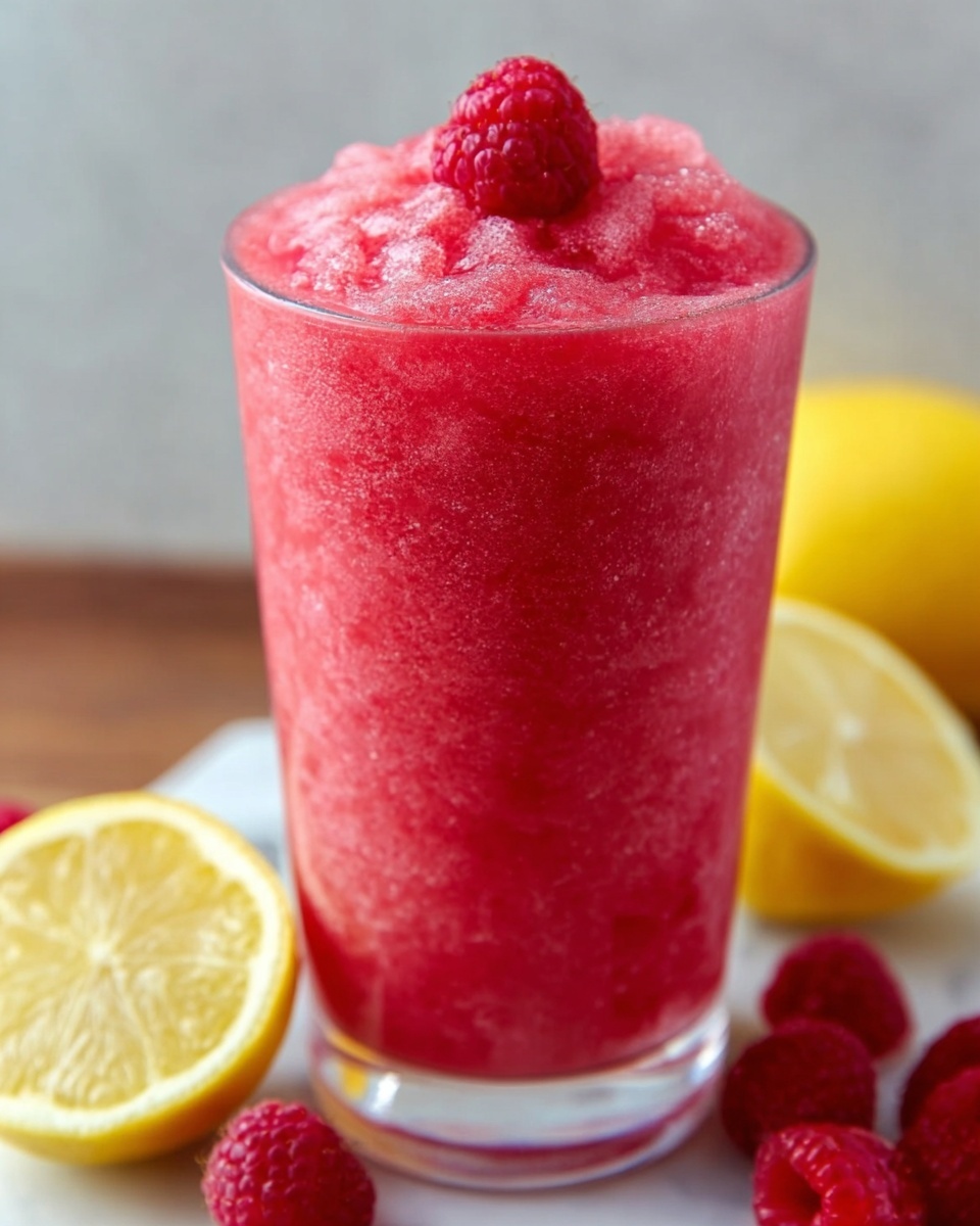 Refreshing Raspberry Lemonade Slushie Recipe - Recipe Image
