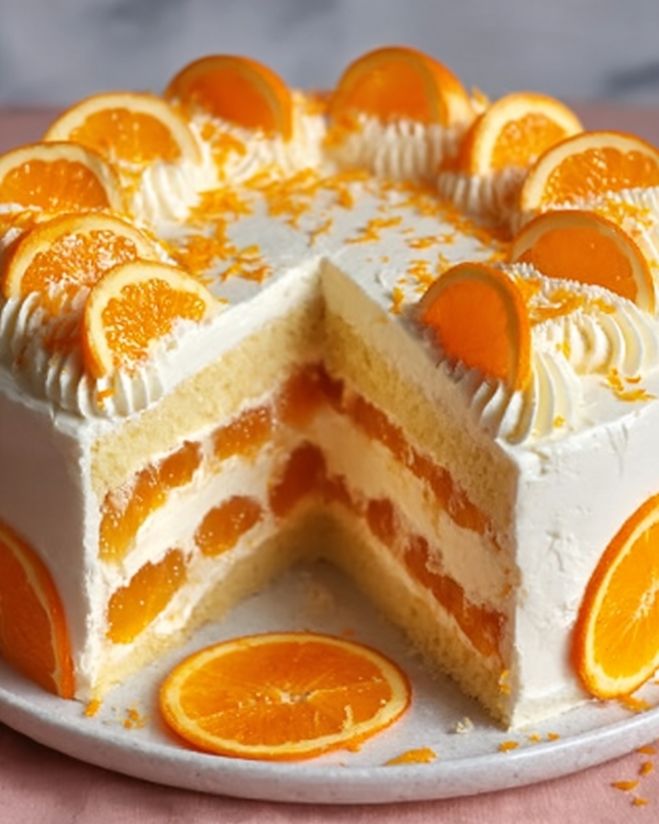 Orange Creamsicle Ice Cream Cake Recipe - Recipe Image