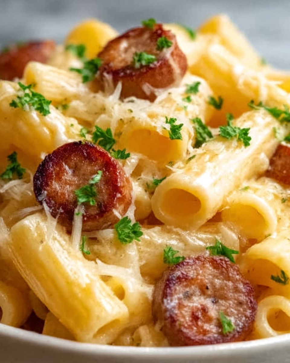 Cheesy Sausage Penne Bake Recipe - Recipe Image