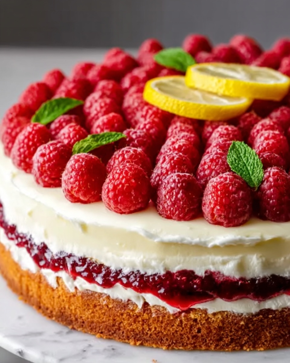 Raspberry Cake with Lemon Buttercream Recipe - Recipe Image