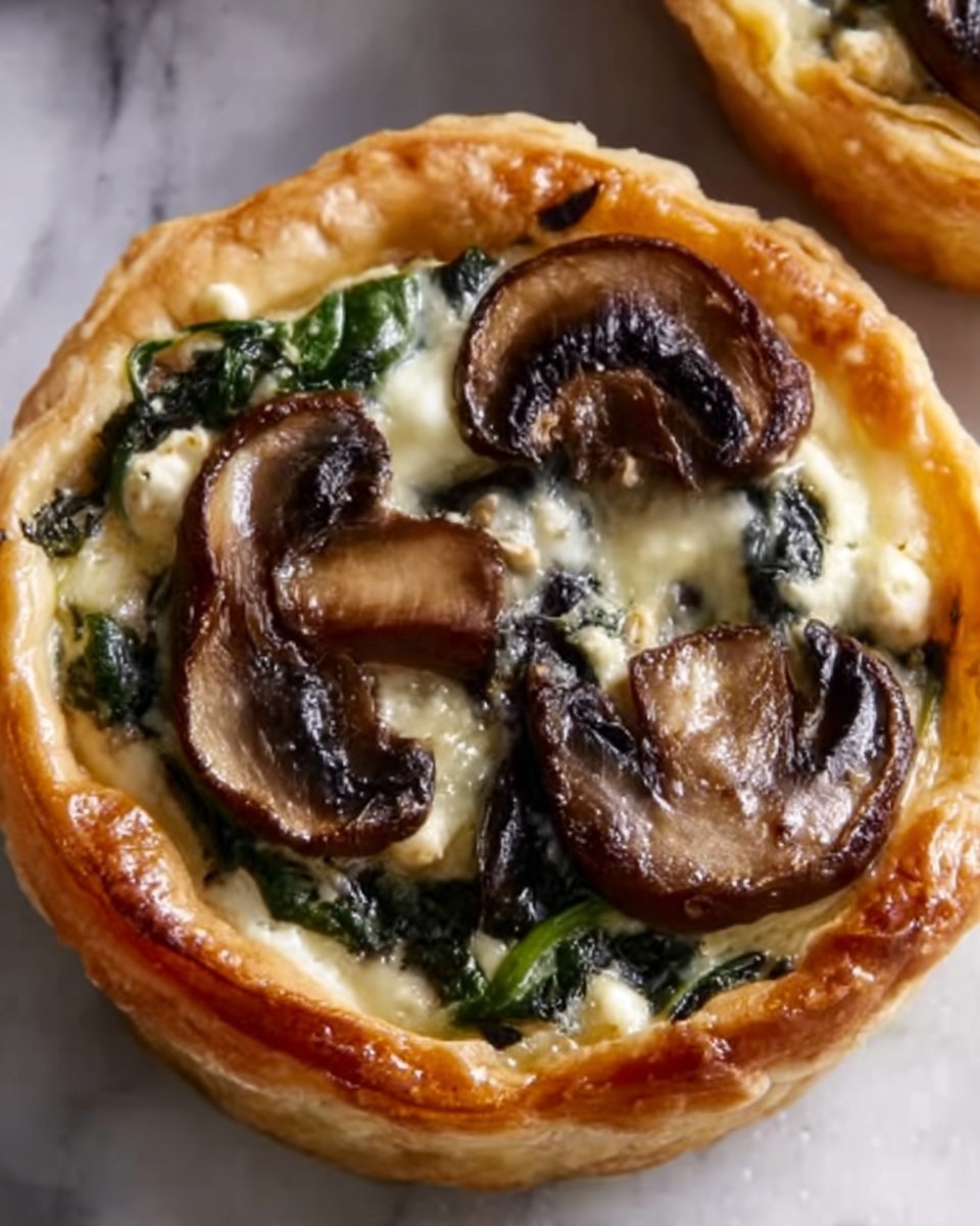 Savory Mushroom and Goat Cheese Tarts with Shallots Recipe - Recipe Image