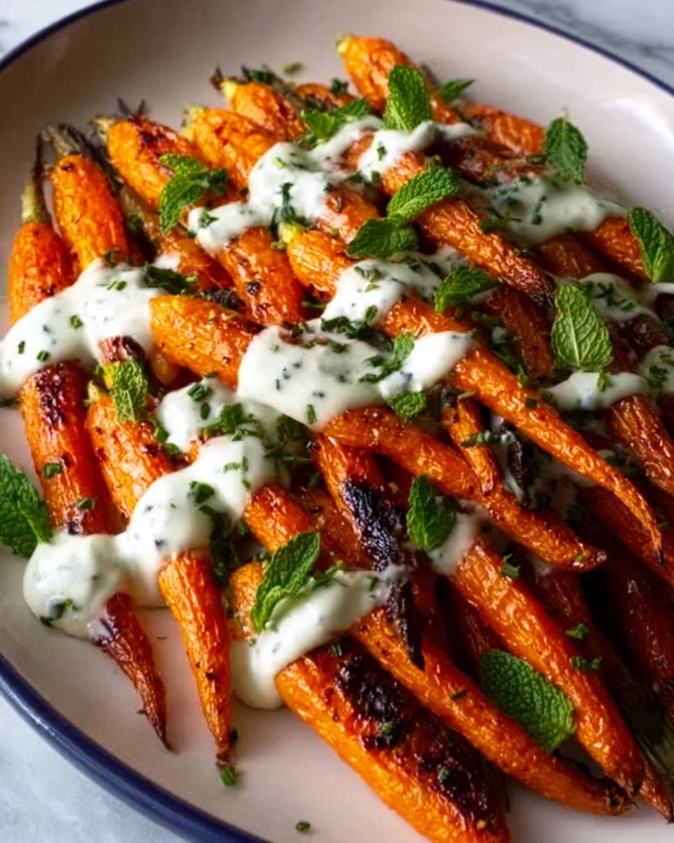 Roasted Carrots with Mint & Tahini Sauce Recipe - Recipe Image