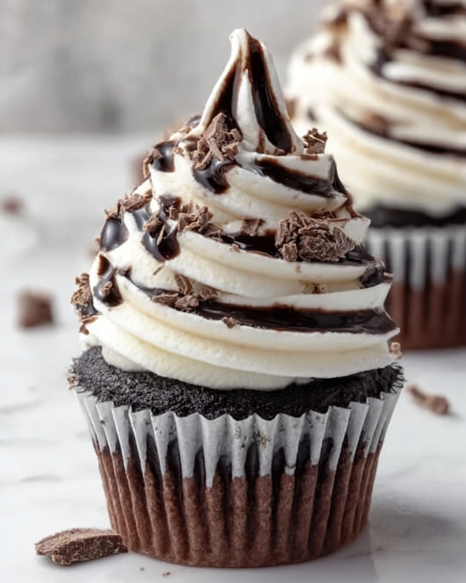 Marble Black and White Cupcakes Recipe - Recipe Image