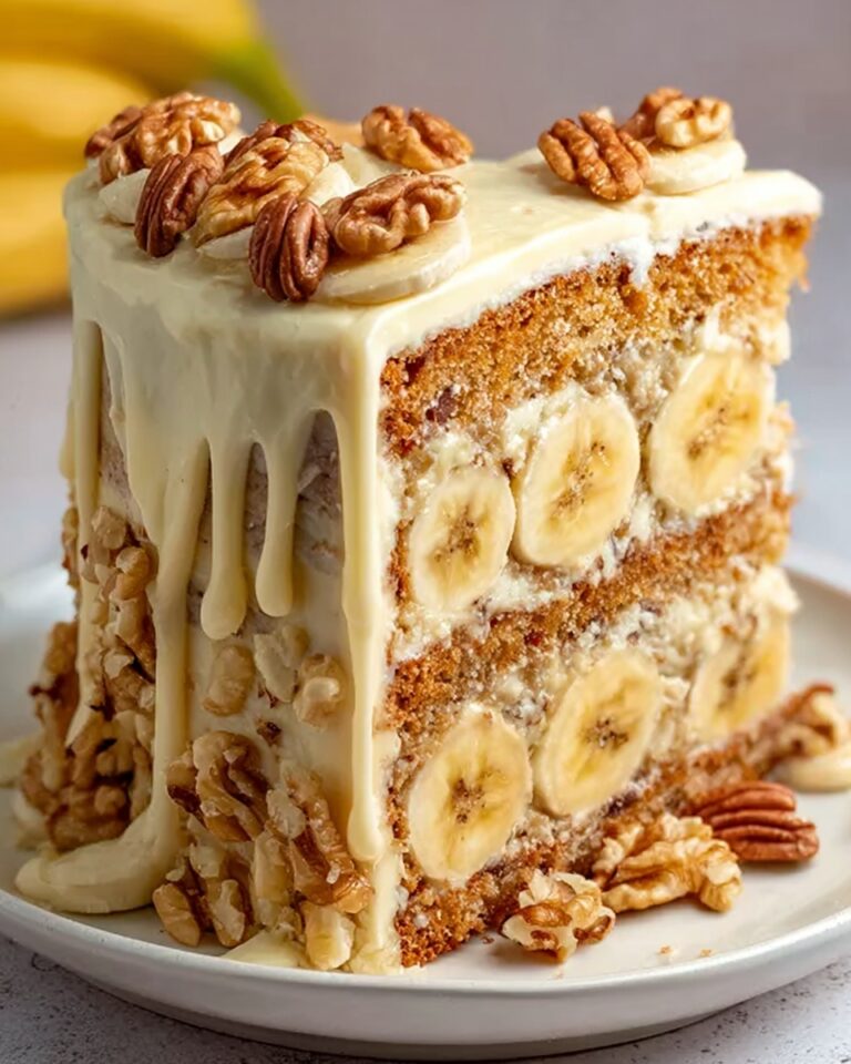 Heavenly Banana Walnut Cream Cake Recipe