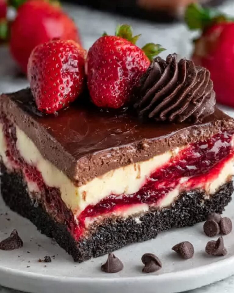 Chocolate Strawberry Swirl Cheesecake Recipe