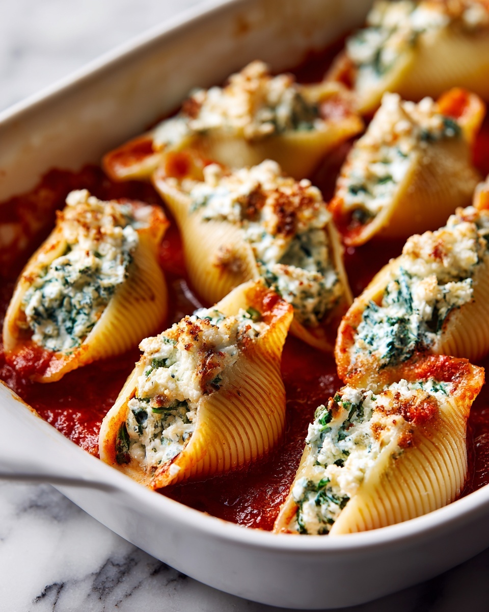 Decadent Spinach-Stuffed Shells Recipe - Recipe Image