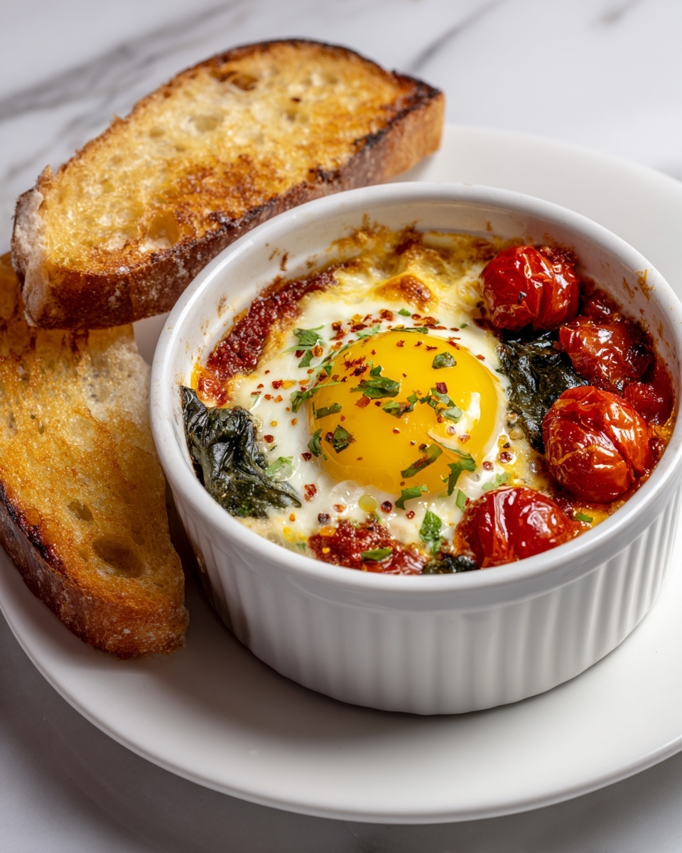 Baked Feta Eggs Breakfast: A Delicious & Easy Recipe - Recipe Image