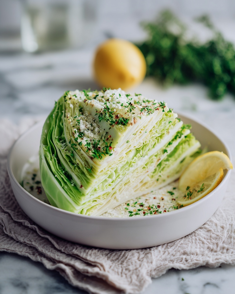 Slow Cooker Garlic Parmesan Cabbage with Lemon Butter Recipe - Recipe Image