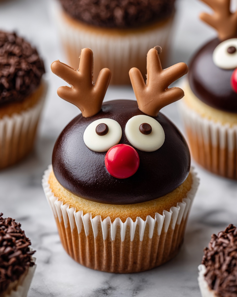 Reindeer Face Carrot Cupcakes Recipe - Recipe Image