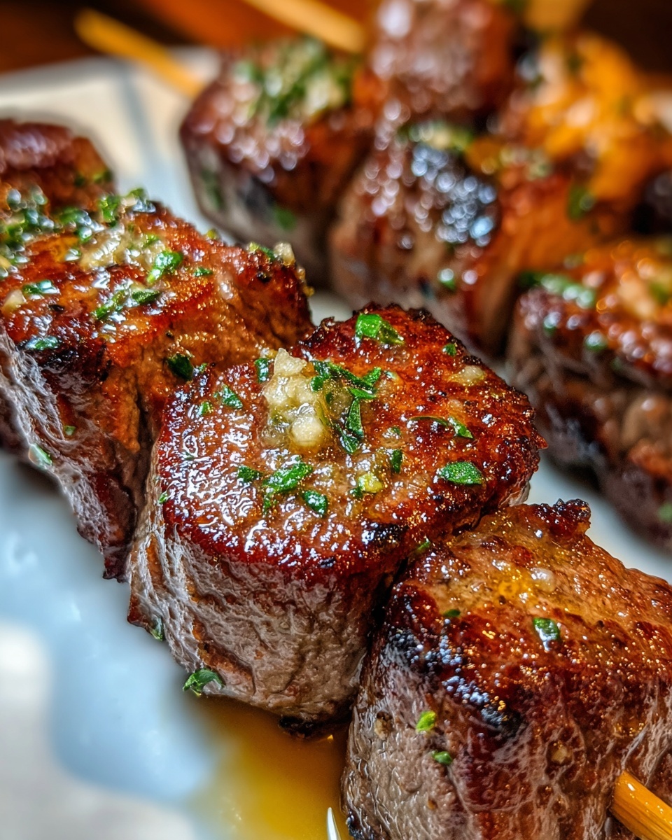 Cajun Garlic Parmesan Air Fryer Steak Skewers Recipe - Recipe Image
