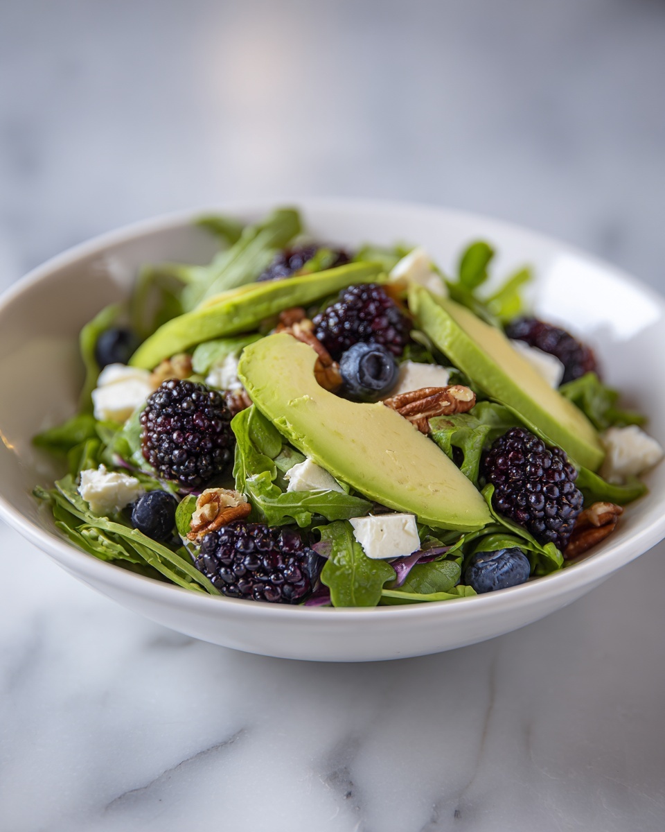 Blackberry Avocado Arugula Salad Recipe - Recipe Image