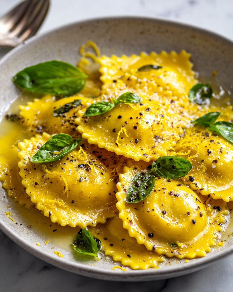 Vegan Lemon Ricotta Ravioli Recipe - Recipe Image