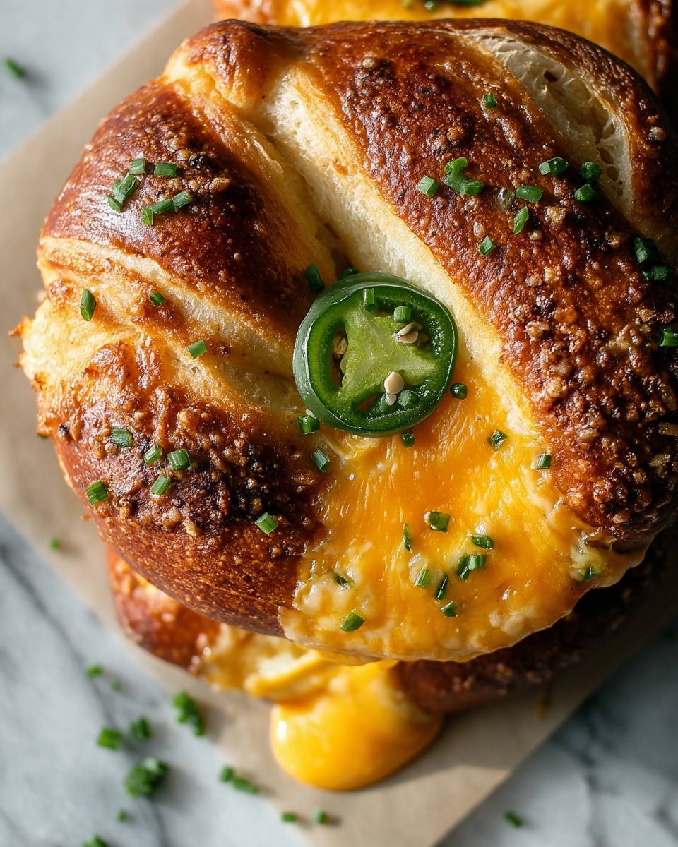 Jalapeño Cheese Stuffed Pretzels Recipe - Recipe Image