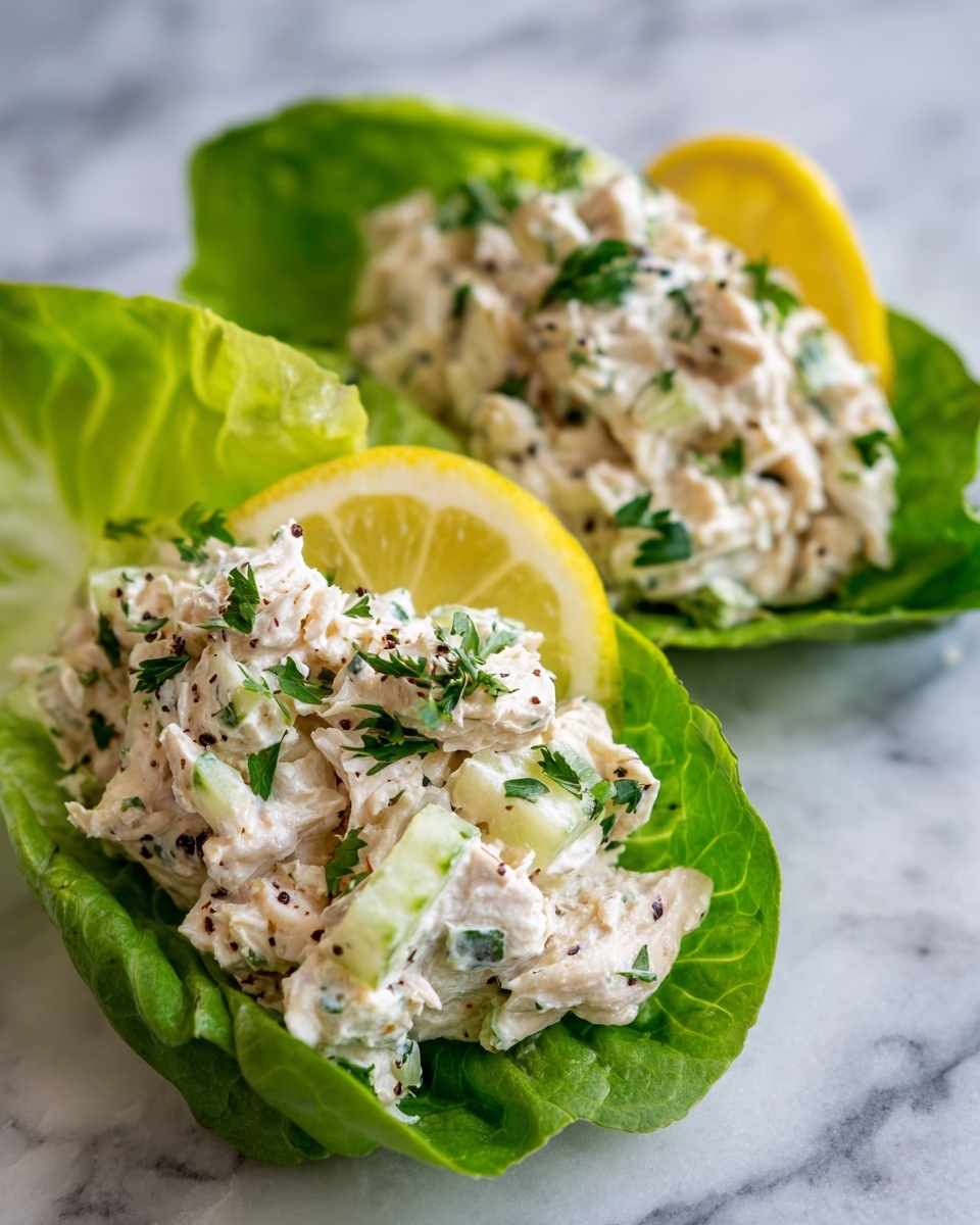 Tuna Salad Lettuce Wraps with Lemon, Dill & Black Pepper Mayo Recipe - Recipe Image