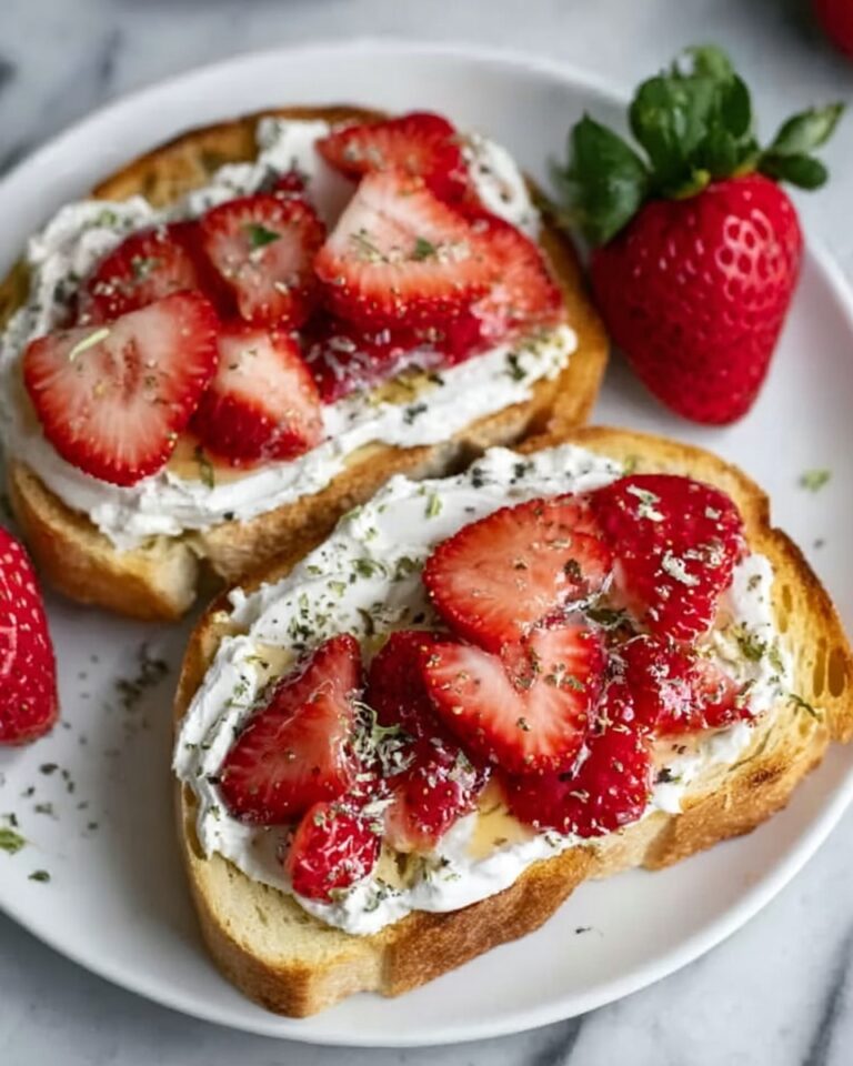 Roasted Strawberry Whipped Ricotta Toast Recipe