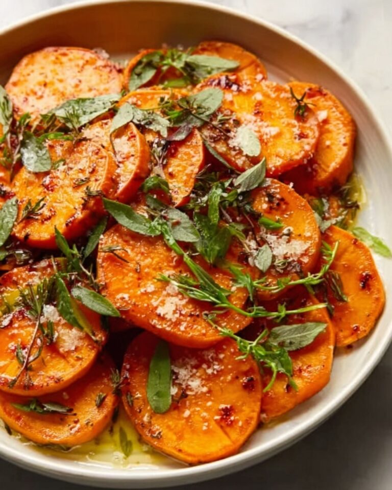 Roasted Sweet Potatoes with Garlic and Parmesan Recipe