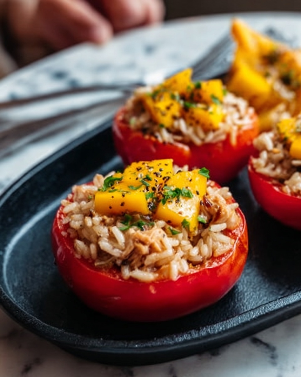 Teriyaki Pineapple Chicken & Rice Stuffed Peppers Recipe - Recipe Image