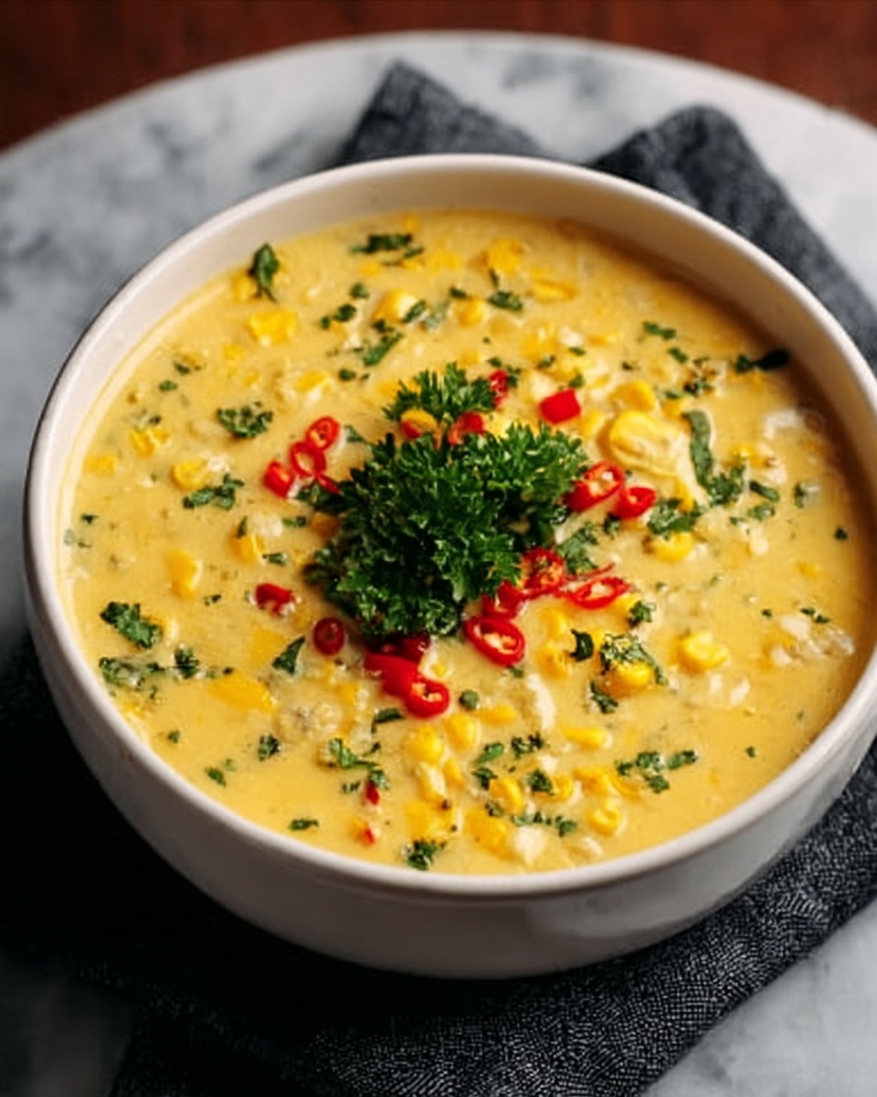 Easy Slow Cooker Chicken and Corn Soup Recipe - Recipe Image