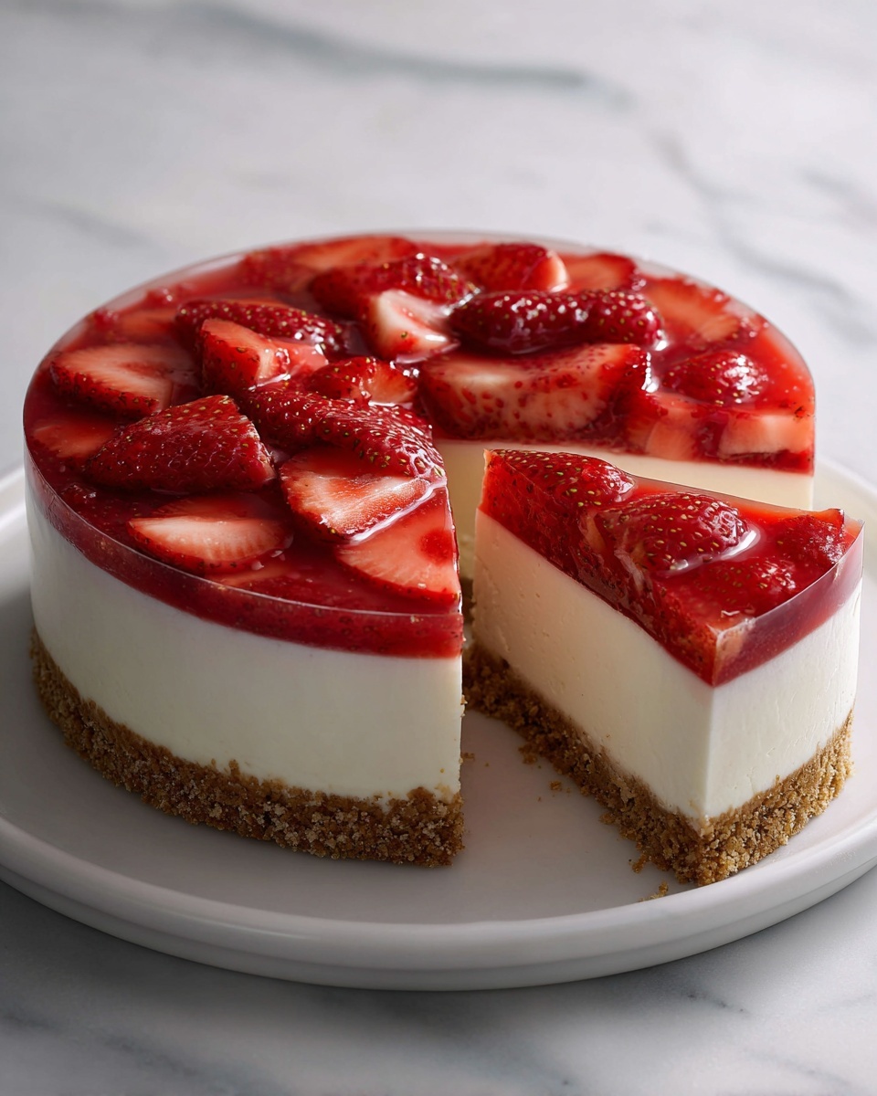 Next Level Baked Strawberry Cheesecake Recipe - Recipe Image