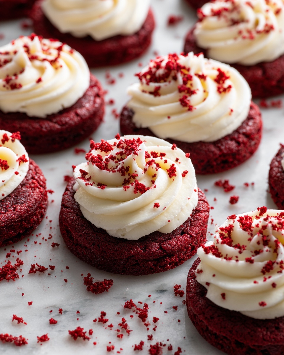 Red Velvet Cupcake Cookies with Cream Cheese Filling Recipe - Recipe Image