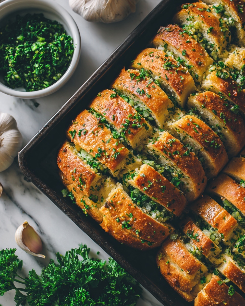 Pull Apart Garlic Bread Recipe - Recipe Image