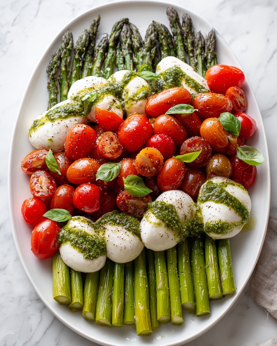 Caprese Roasted Asparagus Recipe - Recipe Image
