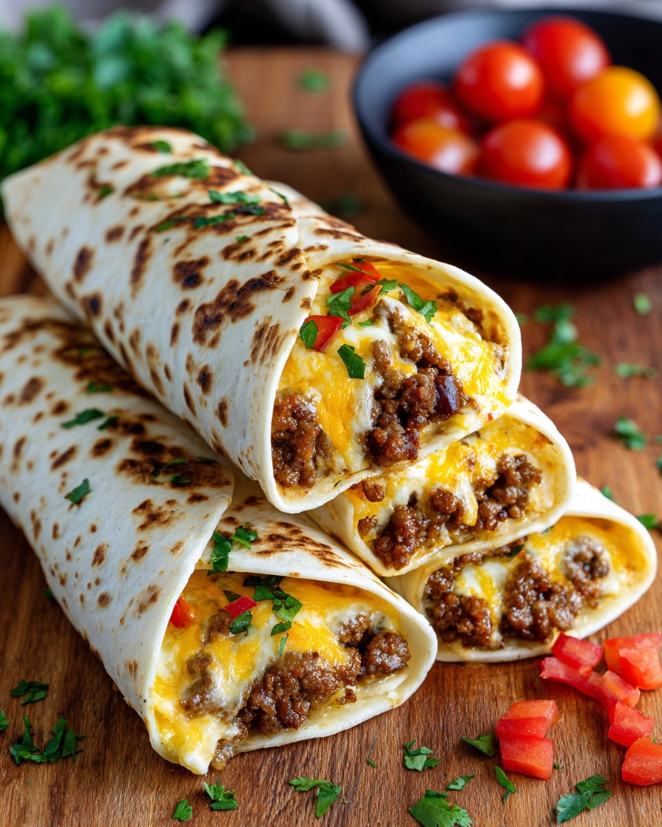 Nacho Cheese Beef Wrap Recipe - Recipe Image