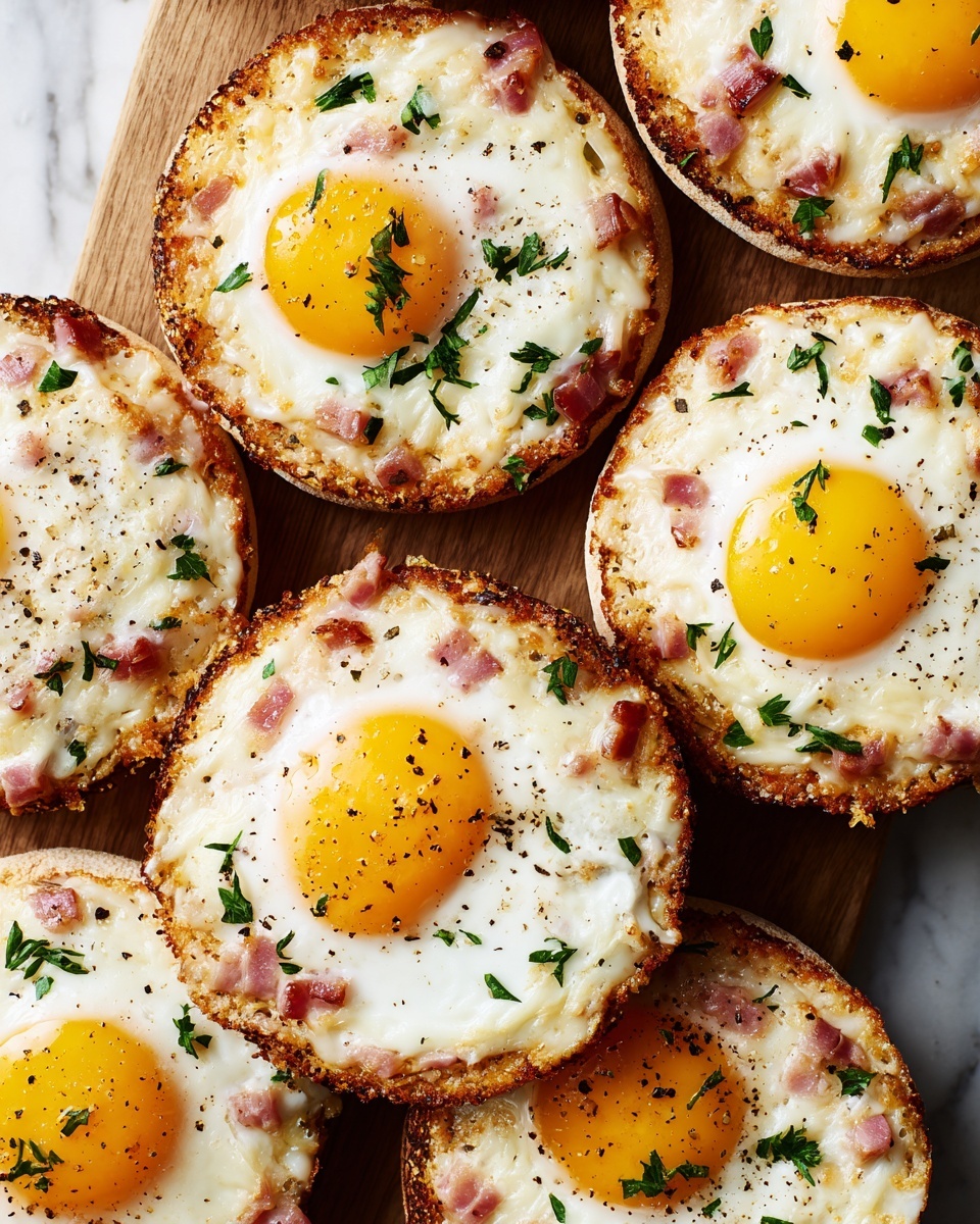 English Muffin Breakfast Pizzas Recipe - Recipe Image