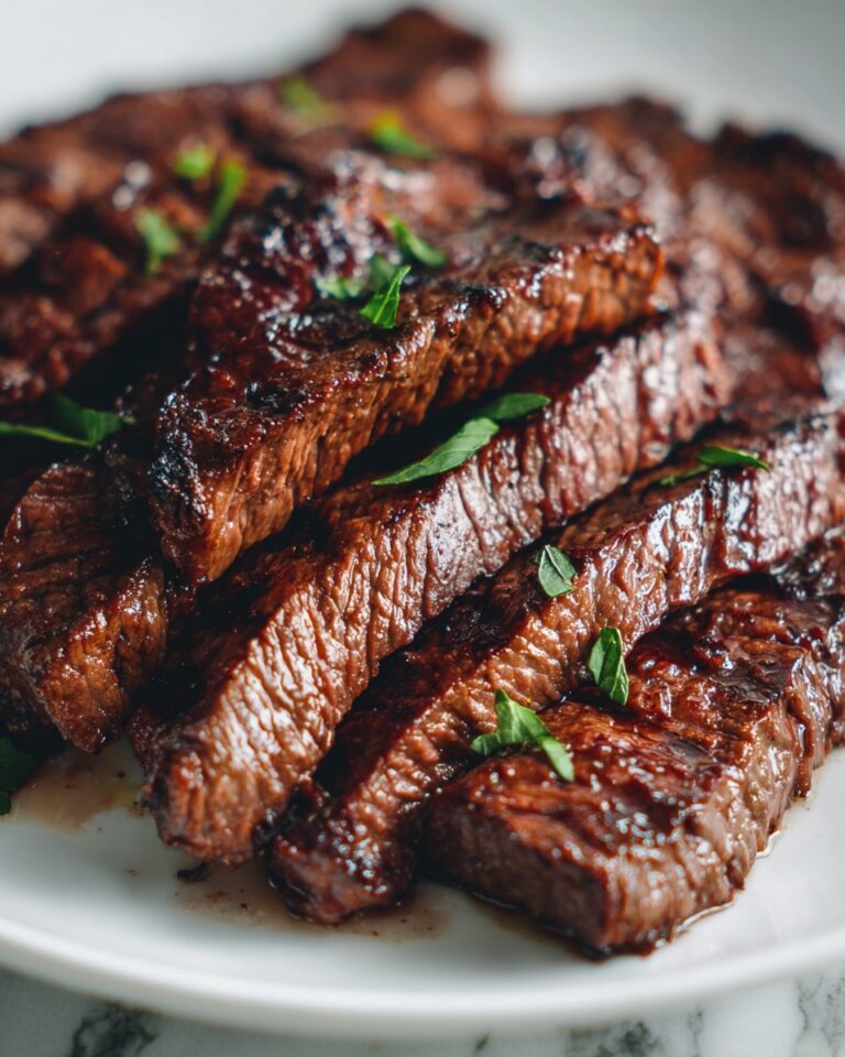 Grill Pan Honey Glazed Steak Strips Recipe