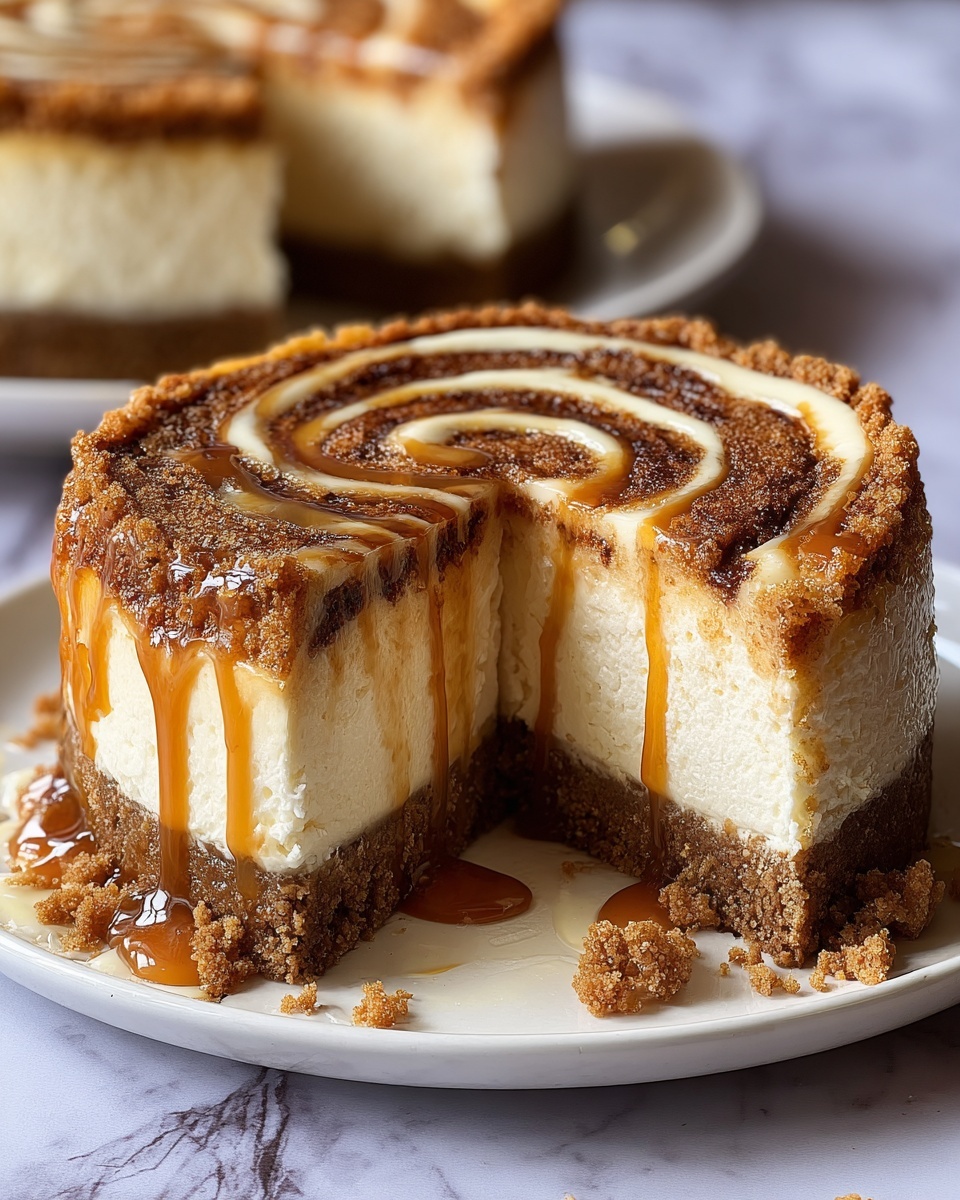 Cinnamon Roll Honeybun Cheesecake Recipe - Recipe Image