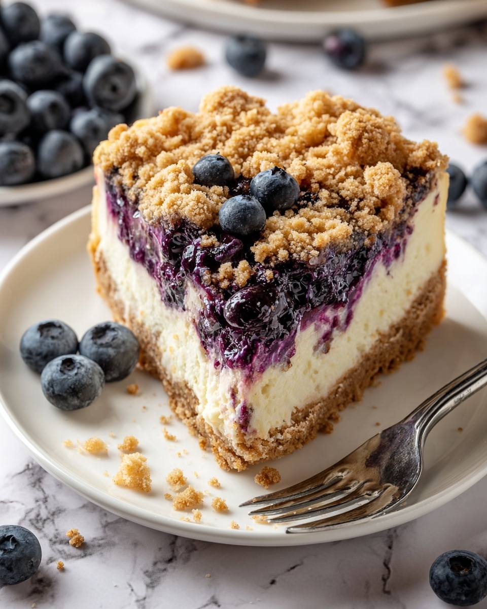 Blueberry Crumble Cheesecake Recipe - Recipe Image